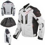 Textile blouson moto protections ce respirant r�fl�chissant gris 3x