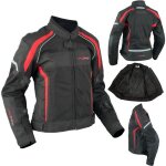 Textile moto blouson femme protections ce respirant t rouge 2x