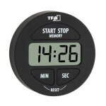 Minuteur avec chronomètre digital - tfa - 38. 2022. 01 - dimensions 54x54x16. 5mm - batterie lr44 - noir ... Minuteur avec chronomètre digital - tfa - 38. 2022. 01 - dimensions 54x54x16. 5mm - batterie lr44 - noir ...