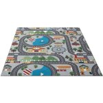 Tapis de jeu - the carpet - happy life - lavable - gris - 120 x 160 cm