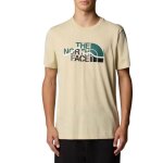 The north face t - shirt pour homme mountain line beige nf0a87nt3x4