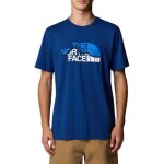 The north face t - shirt pour homme mountain line bleu nf0a87ntd1r