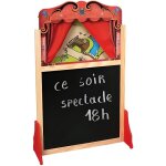 Thtre de marionnettes en bois - jb bois - 410014 - rouge - pour enfant - mixte