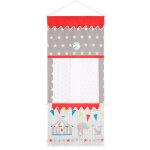 Thtre de marionnettes  suspendre roba - h. 173 cm - bois massif - imprim cirque - 7 et 4 pices