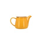 Theiere anna 500ml en gres jaune couvercle en hevea