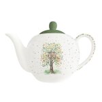 Thire en porcelaine en boite cadeau portofilio arbre couple chouettes 900ml - kiub