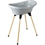 Thermobaby kit baignoire vasco gris charme : baignoire + pieds + tuyau de vidange