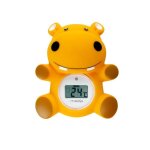 Thermomètre de bain hippo orange - maïka - indicateur de température - large écran digital Thermomètre de bain hippo orange - maïka - indicateur de température - large écran digital