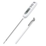 Thermomtre de cuissonthermomtres de cuisine numrique avec sonde longue et lcd ecran - blanc
