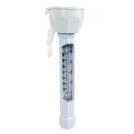 Thermomtre flottant blanc pour piscine avec cordon - linxor