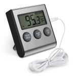 Thermomtre de frigo congelateur thermomtre de rfrigrateur moniteur avec sonde - 50?  70? - noir