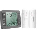 Thermomtre de frigo congelateur thermomtre de rfrigrateur sans fil avec 2 capteurs alarme sonore ...