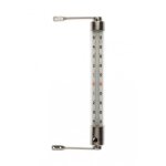 Thermom�tre int�rieur ou ext�rieur - inovalley - a470 - m�tal silver - thermom�tre traditionnel - acier ...