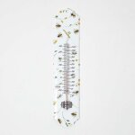 Thermom�tre mural en m�tal � motif abeilles - thermom�tre int�rieur ext�rieur - d�coration de jardin