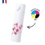 Thermos chauffant personalis� avec impression couleur - bouteille isotherme capacit� 330 ml ouverture ...