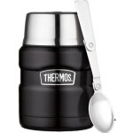 Lunch box thermos - porte - aliments king noir mat - 47 cl - gardant au chaud pendant 7 heures Lunch box thermos - porte - aliments king noir mat - 47 cl - gardant au chaud pendant 7 heures