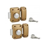 Thirard - lot de 2 verrous à bouton apache pour porte dentrée cylindre 45mm acier 3 clés / verrou époxy ... Thirard - lot de 2 verrous à bouton apache pour porte dentrée cylindre 45mm acier 3 clés / verrou époxy ...