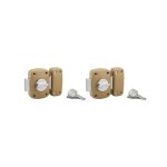 Thirard - lot de 2 verrous à bouton corvette pour porte dentrée cylindre 45mm acier 6 clés époxy bronze ... Thirard - lot de 2 verrous à bouton corvette pour porte dentrée cylindre 45mm acier 6 clés époxy bronze ...
