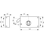 Thirard - serrure applique horizontale cylindre profil� � crochet 140x83mm gauche - 8128