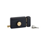 Thirard - serrure horizontale en applique  bouton  tirage pour porte dentre droite axe 70mm 140x90mm ...
