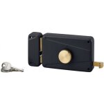 Thirard - serrure horizontale en applique  bouton  tirage pour porte dentre gauche axe 70mm 140x90mm ...