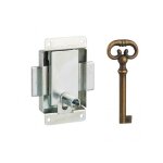 Thirard - serrure de meuble en applique pour porte dameublement axe 20mm 40x50mm zingu 1 cl - thirard ...