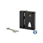 Thirard - serrure verticale en applique à clé à fouillot pour portail gauche axe 45mm 75x130mm noir 2 ... Thirard - serrure verticale en applique à clé à fouillot pour portail gauche axe 45mm 75x130mm noir 2 ...