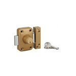 Thirard - verrou double entr�e apache pour huisserie m�tallique cylindre 45mm acier 3 cl�s �poxy or - ...
