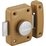Thirard - verrou � bouton trident pour porte int�rieure simple entr�e acier �poxy bronze - thirard