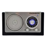 Thomson rt602 radio rtro fm / mw boitier en bois noir / argent