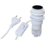 Tibelec kit adaptateur bouteille �quip� e14 blanc
