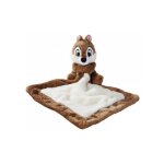 Tic ecureuil brun grand doudou plat lange brun 21 x 21 cm - set peluche collection tic et tac + carte ...