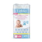 Coton - tidoo - maxi carr�s bio - 50 cotons - ultra doux - pour b�b�