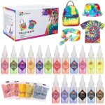 Kit de teinture tie dye - non toxique - 18 couleurs vives - 30 ml par bouteille - mixte - diy Kit de teinture tie dye - non toxique - 18 couleurs vives - 30 ml par bouteille - mixte - diy