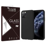 Tikawi coque iphone 11 pro max (6. 5) silicone noir + verre tremp tikawi [gel souple] [haute protection] ...
