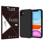 Tikawi coque iphone 12 mini (5. 4) silicone noir + verre tremp tikawi [gel souple] [haute protection] ...