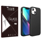Tikawi coque iphone 13 mini (5. 4) silicone noir + verre tremp tikawi [gel souple] [haute protection] ...