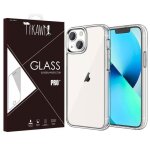 Tikawi coque iphone 13 mini (5. 4) transparente + film de protection en verre tremp hd gel souple haute ...