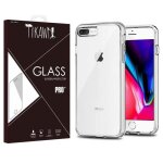 Tikawi coque iphone 7 / 8 plus (55) transparente + film de protection en verre tremp� hd gel souple haute ...