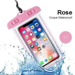 Coque housse tanche - tikawi - universelle - rose - compatible iphone 8 plus / x / xr / 7 / 7 plus - ...