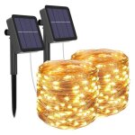 Tikawi x2 guirlandes ext�rieures lumineuses solaires et etanches [d�coration jardin terrasse maison no�l ...