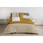Parure de couette 100% coton - le tilt - jaune - rectangulaire - g�om�triques & rayures