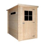 Abri de jardin en bois avec sol trait - l239xl144xh198 cm / 2. 63 m2 - timbela m306 + m306g