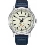 Montre quartz homme - timberland discoll tdwgf2231005 - acier inoxydable - beige - cuir bleu