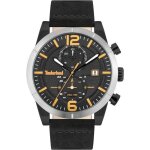 Montre quartz homme - timberland sandisfield tdwgf2090102 - acier inoxydable - noir - cuir
