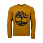 Sweat timberland - jaune camel - col arrondi - manches longues