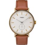 Montre - timex - fairfield - 41mm - cuir marron - quartz - rsistante  leau