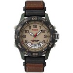 Montre homme timex t45181 quartz analogique et digitale beige noir tissu