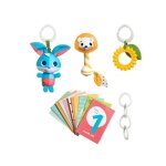 Tiny love set cadeau : un jouet 12 cartes tapes hochet tournesol tactile 4 clips pour fixation dans ...