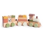 Tiny love train jouet en bois trieur de formes en bois avec 3 wagons et 14 blocs de jeu empilables d�s ...